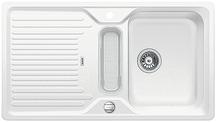 BLANCO CLASSIC 5 S, SILGRANIT, white, with drain remote control, with accessories, reversible, 500 mm min. cabinet size