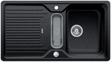 BLANCO CLASSIC 5 S, SILGRANIT until 10-2014, anthracite, with drain remote control, with siphon, reversible, 500 mm min. cabinet size