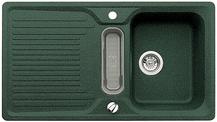 BLANCO CLASSIC 5 S, SILGRANIT, green, with drain remote control, with accessories, reversible, 500 mm min. cabinet size