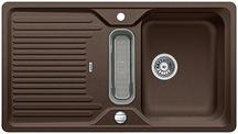 BLANCO CLASSIC 5 S-F, SILGRANIT until 10-2014, coffee, with drain remote control, with colander, reversible, 500 mm min. cabinet size