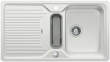BLANCO CLASSIC 5 S-F, SILGRANIT until 10-2014, silk grey, with drain remote control, with colander, reversible, 500 mm min. cabinet size
