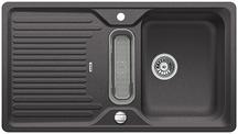 BLANCO CLASSIC 5 S, SILGRANIT, rock grey, with drain remote control, with accessories, reversible, 500 mm min. cabinet size