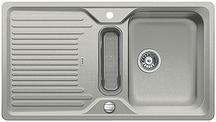 BLANCO CLASSIC 5 S, SILGRANIT, pearl grey, with drain remote control, with accessories, reversible, 500 mm min. cabinet size