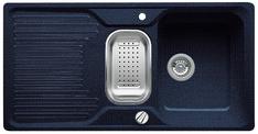 BLANCO CLASSIC 6 S-F, SILGRANIT until 10-2014, night blue, with drain remote control, with colander, reversible, 600 mm min. cabinet size