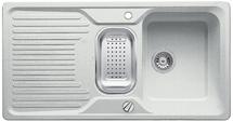 BLANCO CLASSIC 6 S-F, SILGRANIT until 10-2014, polar, with drain remote control, with colander, reversible, 600 mm min. cabinet size