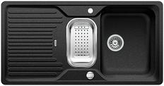BLANCO CLASSIC 6 S, SILGRANIT, anthracite, with drain remote control, with stainless steel colander, reversible, 600 mm min. cabinet size