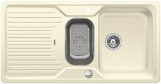 BLANCO CLASSIC 6 S, SILGRANIT until 10-2014, jasmine, with drain remote control, with plastic colander, reversible, 600 mm min. cabinet size
