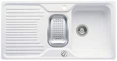 BLANCO CLASSIC 6 S-F, SILGRANIT until 10-2014, white, with drain remote control, with colander, reversible, 600 mm min. cabinet size