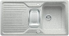 BLANCO CLASSIC 6 S, SILGRANIT, greystone, with drain remote control, with stainless steel colander, reversible, 600 mm min. cabinet size