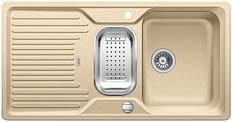 BLANCO CLASSIC 6 S-F, SILGRANIT until 10-2014, champagne, with drain remote control, with colander, reversible, 600 mm min. cabinet size