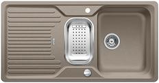 BLANCO CLASSIC 6 S-F, SILGRANIT until 10-2014, tartufo, with drain remote control, with colander, reversible, 600 mm min. cabinet size