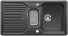 BLANCO CLASSIC 6 S, SILGRANIT until 10-2014, rock grey, with drain remote control, with plastic colander, reversible, 600 mm min. cabinet size