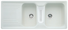 BLANCO CLASSIC 8 S-F, SILGRANIT Clean, polar, incl. plastic colander, reversible, 800 mm min. cabinet size