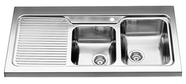 BLANCO CLASSIC 8 S-M, Stainless steel satin polish, w/o drain remote control, bowl right, 800 mm min. cabinet size