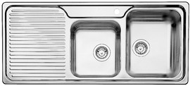 BLANCO CLASSIC 8 S-F, Stainless steel satin polish, w/o drain remote control, Bowl right, 800 mm min. cabinet size
