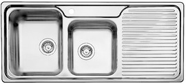 BLANCO CLASSIC 8 S-F, Stainless steel satin polish, w/o drain remote control, Bowl left, 800 mm min. cabinet size