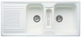 BLANCO CLASSIC 8 S, SILACRON, white, w/o drain remote control, reversible, 800 mm min. cabinet size