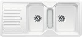 BLANCO CLASSIC 8 S, SILGRANIT, white, incl. plastic colander, reversible, 800 mm min. cabinet size
