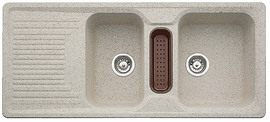 BLANCO CLASSIC 8 S-F, SILGRANIT Clean, sand, incl. plastic colander, reversible, 800 mm min. cabinet size