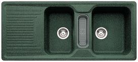 BLANCO CLASSIC 8 S, SILGRANIT, green, incl. plastic colander, reversible, 800 mm min. cabinet size