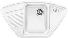 BLANCO CLASSIC 9 E, SILGRANIT, white, w/o drain remote control, w/o accessories, Bowl centred, 600 mm min. cabinet size