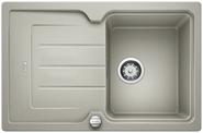 BLANCO CLASSIC NEO 45 S, SILGRANIT, pearl grey, with drain remote control, with accessories, reversible, 450 mm min. cabinet size