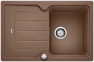 BLANCO CLASSIC NEO 45 S, SILGRANIT, nutmeg, with drain remote control, with accessories, reversible, 450 mm min. cabinet size