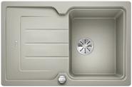 BLANCO CLASSIC NEO 45 S, SILGRANIT, pearl grey, with drain remote control, with accessories, reversible, 450 mm min. cabinet size