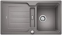 BLANCO CLASSIC NEO 5 S, SILGRANIT, alu metallic, with drain remote control, with accessories, reversible, 500 mm min. cabinet size