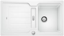 BLANCO CLASSIC NEO 5 S, SILGRANIT, white, with drain remote control, with accessories, reversible, 500 mm min. cabinet size