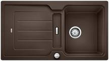 BLANCO CLASSIC NEO 5 S, SILGRANIT, coffee, with drain remote control, with accessories, reversible, 500 mm min. cabinet size