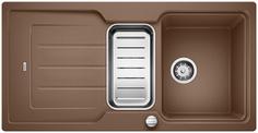 BLANCO CLASSIC NEO 6 S, SILGRANIT, nutmeg, with drain remote control, with accessories, reversible, 600 mm min. cabinet size