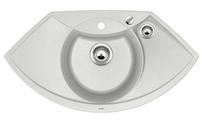 BLANCO COSMO 5 S-F, SILGRANIT until 10-2014, silk grey, with drain remote control, Bowl centred, 500 mm min. cabinet size