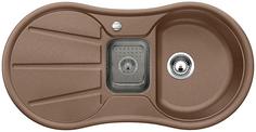 BLANCO CRON 6 S, SILGRANIT, nutmeg, with drain remote control, with accessories, reversible, 600 mm min. cabinet size