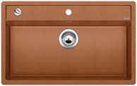 BLANCO DALAGO 8, SILGRANIT, cognac, with drain remote control, w/o bowl layout, 800 mm min. cabinet size