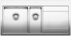 BLANCO DIVON II 6 S-IF, Stainless steel satin polish, with drain remote control, Bowl left, 600 mm min. cabinet size