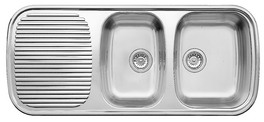 BLANCO DUO 8 S, Stainless steel satin polish, w/o drain remote control, reversible, 800 mm min. cabinet size