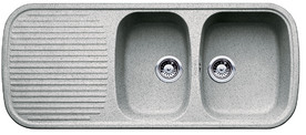 BLANCO DUO 8 S, SILGRANIT Clean, perla, w/o drain remote control, reversible, 800 mm min. cabinet size