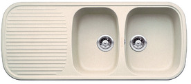 BLANCO DUO 8 S, SILGRANIT Clean, jasmine, w/o drain remote control, reversible, 800 mm min. cabinet size