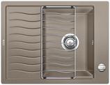 BLANCO ELON 45 S, SILGRANIT, tartufo, with drain remote control, with accessories, reversible, 450 mm min. cabinet size
