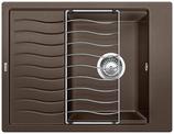 BLANCO ELON 45 S, SILGRANIT, coffee, w/o drain remote control, reversible, 450 mm min. cabinet size