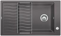 BLANCO ELON XL 8 S, SILGRANIT, rock grey, with drain remote control, with accessories, reversible, 800 mm min. cabinet size