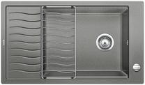 BLANCO ELON XL 8 S, SILGRANIT, alu metallic, with drain remote control, with accessories, reversible, 800 mm min. cabinet size