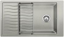 BLANCO ELON XL 8 S, SILGRANIT, pearl grey, w/o drain remote control, with accessories, reversible, 800 mm min. cabinet size