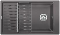 BLANCO ELON XL 8 S, SILGRANIT, rock grey, w/o drain remote control, with accessories, reversible, 800 mm min. cabinet size