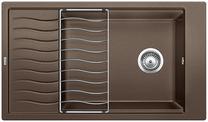 BLANCO ELON XL 8 S, SILGRANIT, coffee, w/o drain remote control, with accessories, reversible, 800 mm min. cabinet size