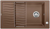 BLANCO ELON XL 8 S, SILGRANIT, nutmeg, with drain remote control, with accessories, reversible, 800 mm min. cabinet size