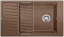 BLANCO ELON XL 8 S, SILGRANIT, nutmeg, w/o drain remote control, with accessories, reversible, 800 mm min. cabinet size