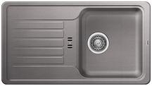 BLANCO FAVOS Mini, SILGRANIT, alu metallic, w/o drain remote control, reversible, 450 mm min. cabinet size