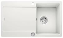 BLANCO IDENTO 45 S-F, Ceramic PuraPlus, white matt, with drain remote control, reversible, 450 mm min. cabinet size